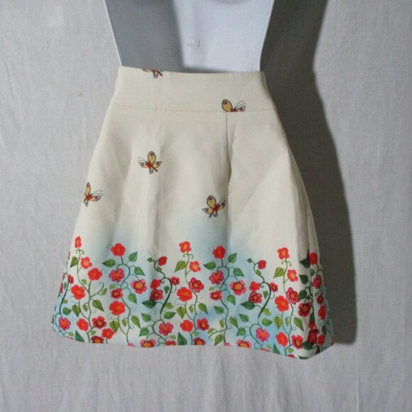 2017 GUCCI L'AVEUGLE PAR AMOUR Girl Pug Dog Butterfly Mini Skirt AMAZING RARE! - Picture 3 of 6